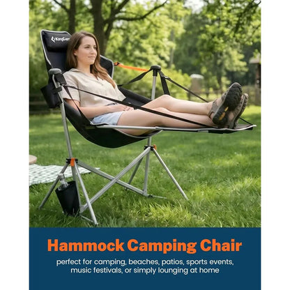 Hammock Chair, Oversized Rocking Swing with Cup Holder