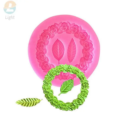 Rose Garland Silicone Fondant Mold For Cake