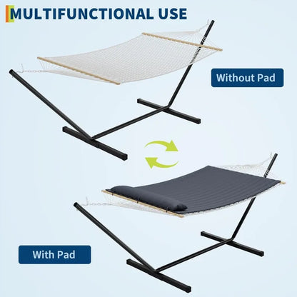 Double Hammock with  Steel Stand