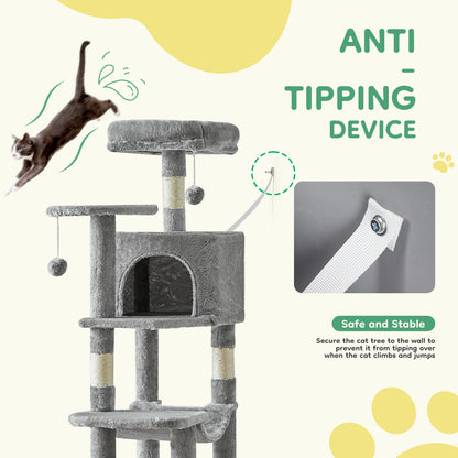 Tall Multi-Cat Climbing Tower for Indoor Cat
