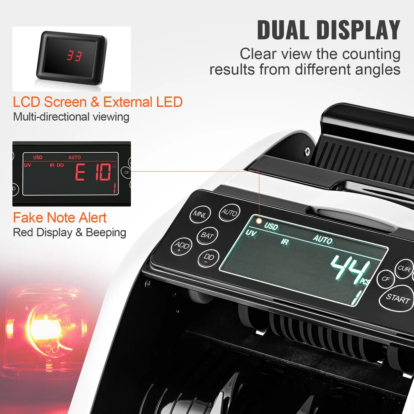 Money Counter Business Cash Register, Counterfeit Bill Detector