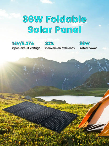 Solar Panel Portable, Folding, Outdoor Power Supply  ﻿