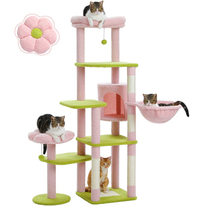 Cat Tree with Scratching Post, Hammock