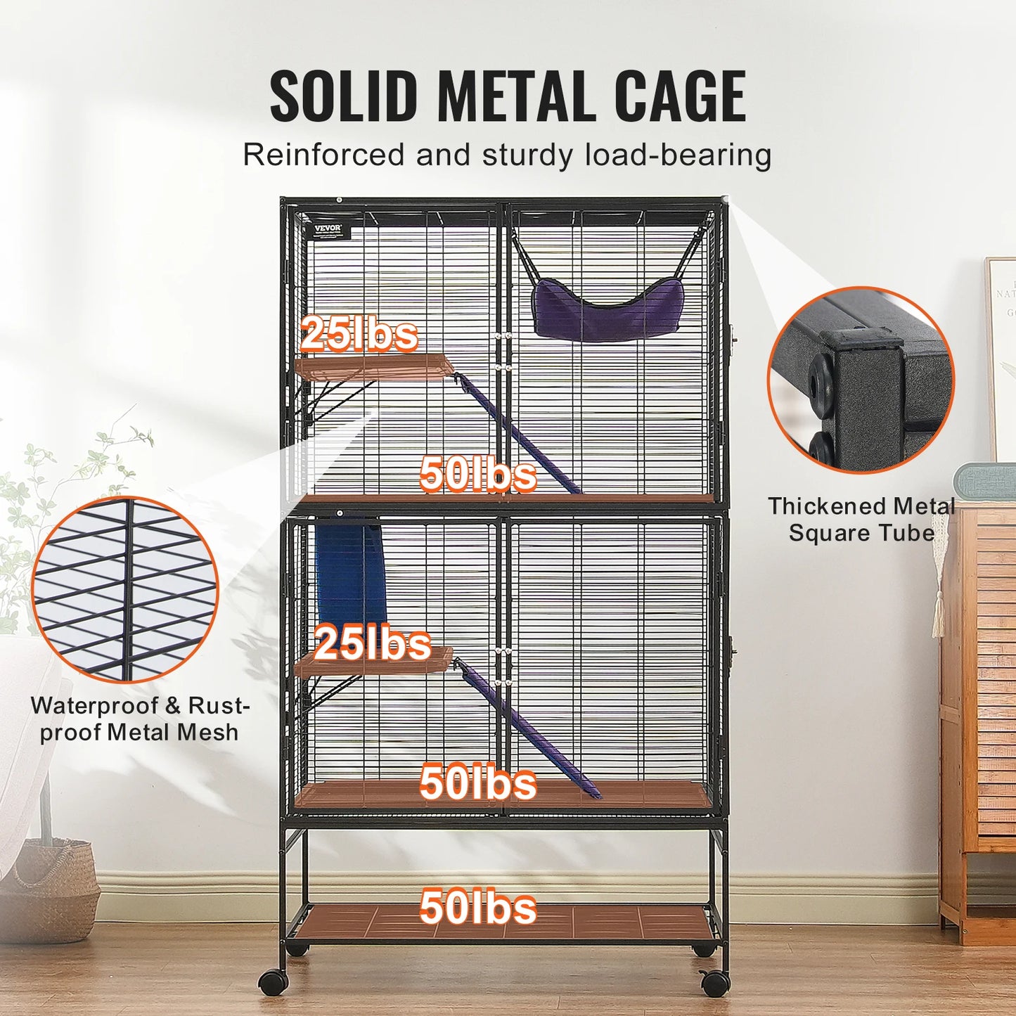 Rolling Small Animal Cage for Rats Hamster Guinea Chinchilla