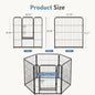 6 Panels Metal Dog Playpen  for Puppy Exercise