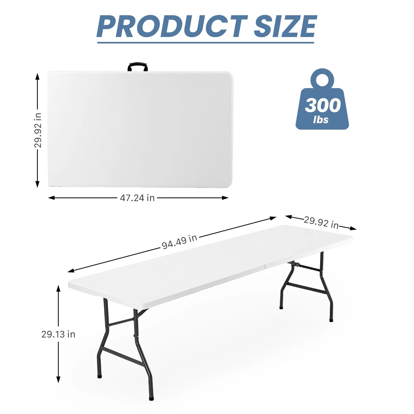 Heavy Duty Foldable Table with Carrying Handle