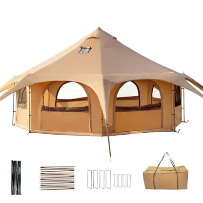 Large Bell Tent For Camping With Stove Jack