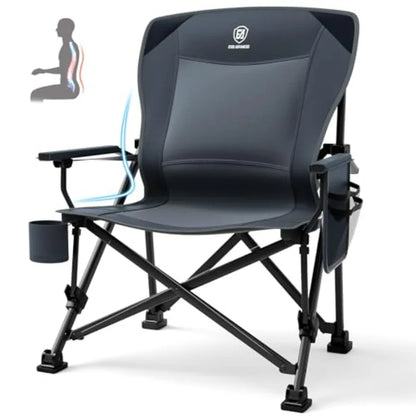 Oversized Folding Camping Chair with Adjustable Lumbar Support