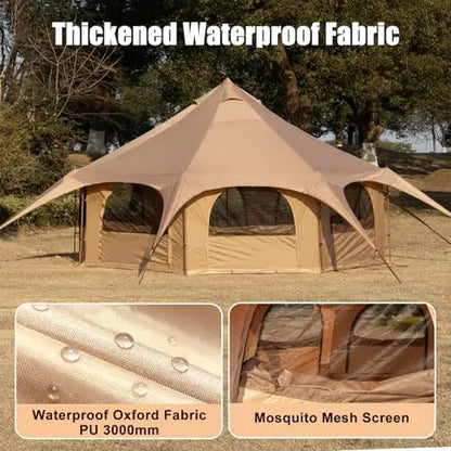Large Bell Tent For Camping With Stove Jack