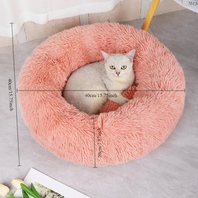 Donut Round Bed Comfortable Sleeping  for  Dog and Cat