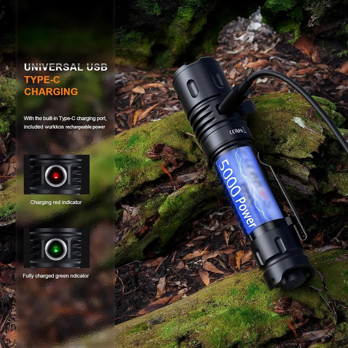 Rechargeable Dual-Mode Tactical Flashlight