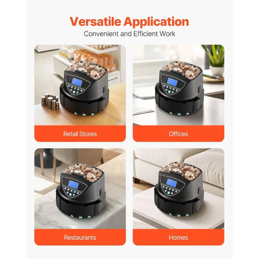 USD Coin Sorter, Coin Counter, Wrapper Machine