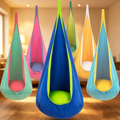 Hanging Hammock Chair Includes Inflatable Pillow