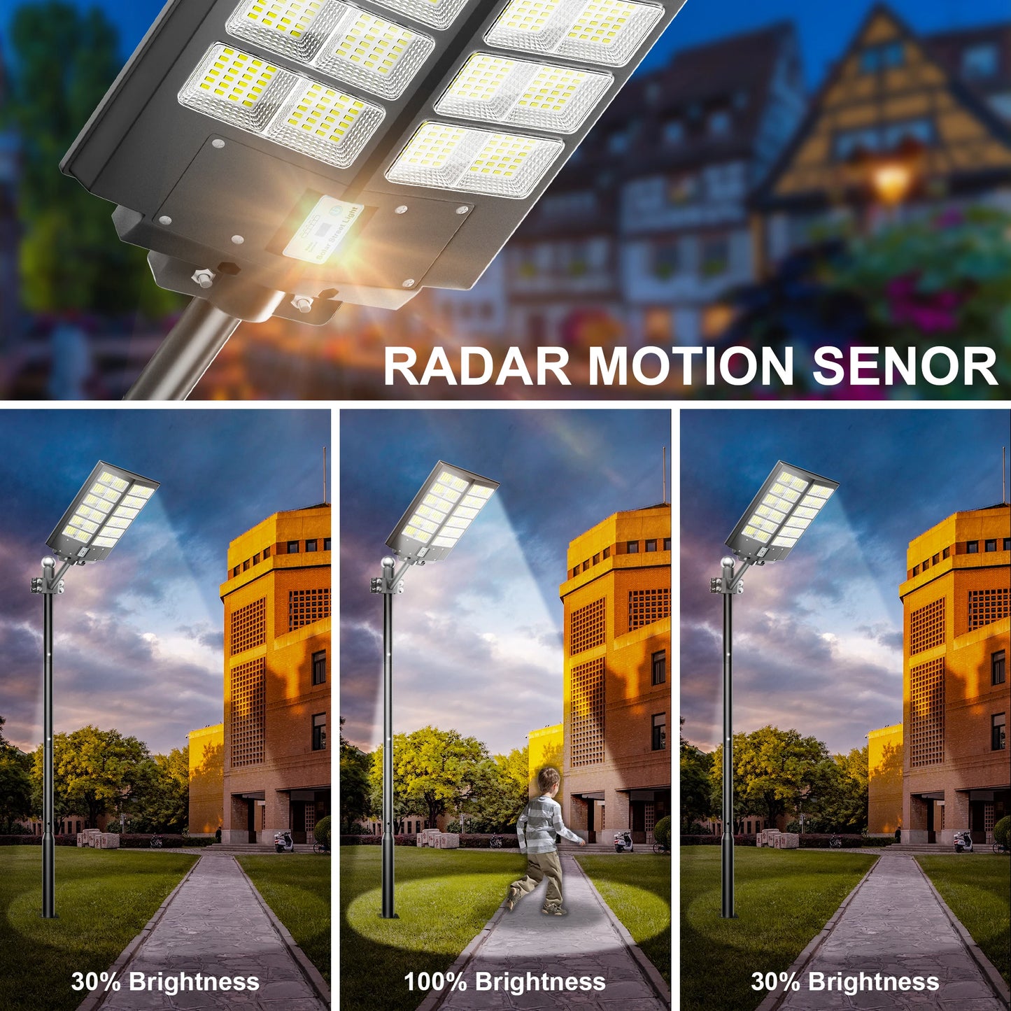 waterproof solar street lights.