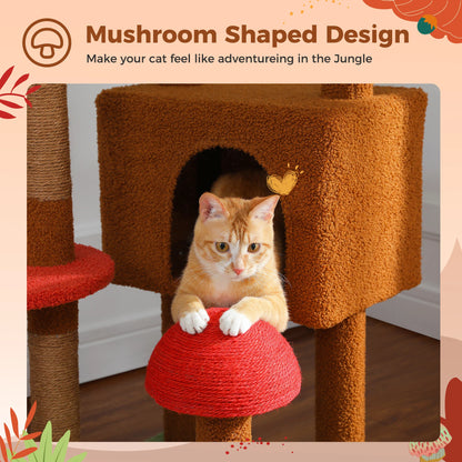 Cat Tree with Large Hammock, Sisal Scratching Posts