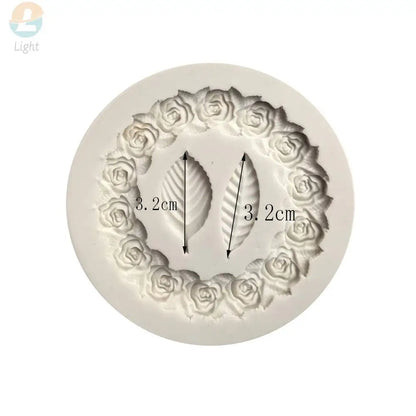 Rose Garland Silicone Fondant Mold For Cake