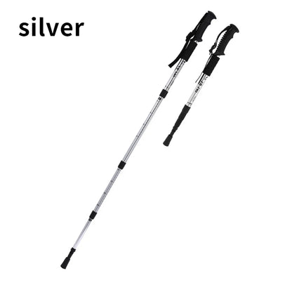 Ultralight Walking Trekking Poles Collapsible Aluminum  Hiking Grips Sticks Alpenstock Adjustable Non-slip Nordic Adult Canes Te