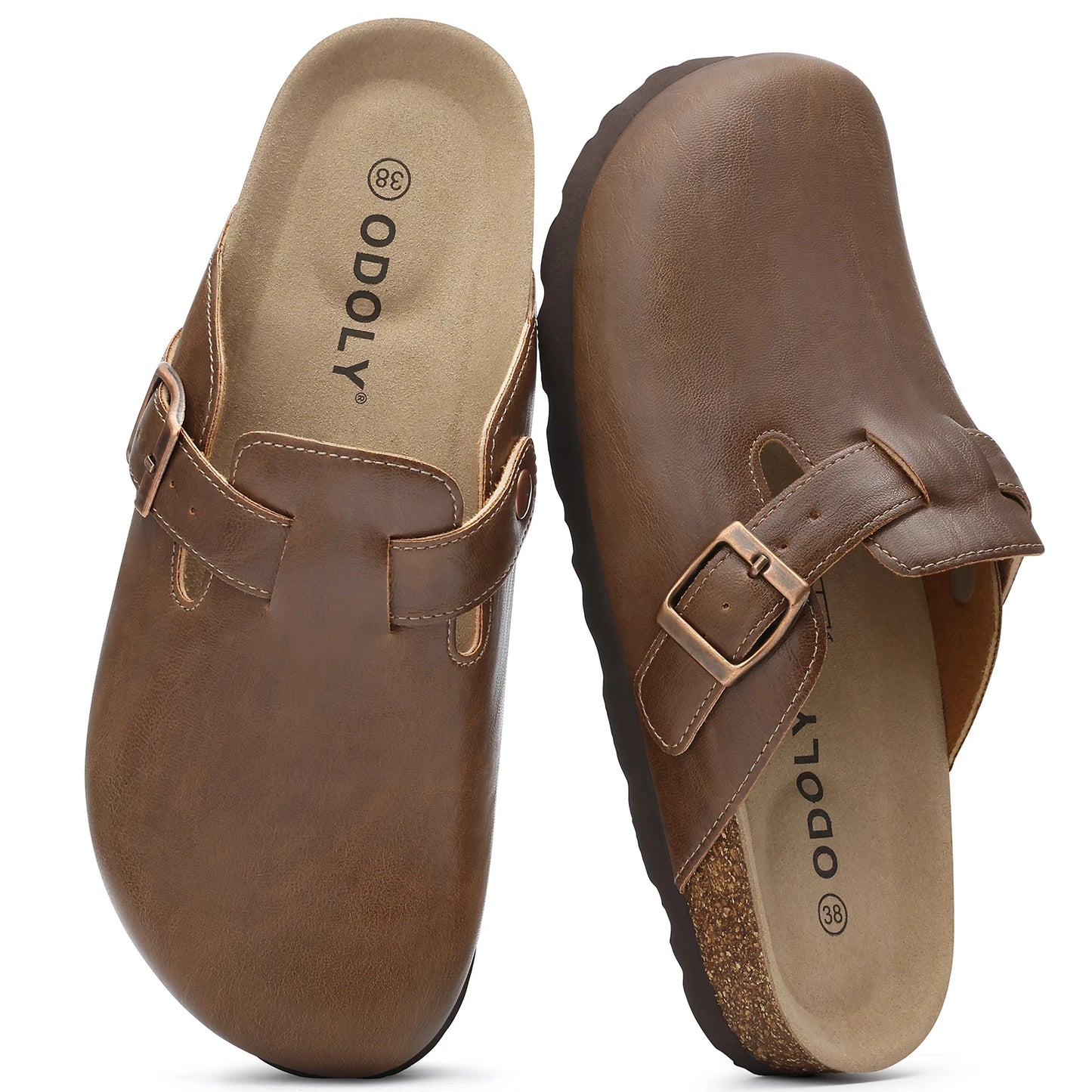 Vegan Leather Clogs Outdoor Slip-on Shoes