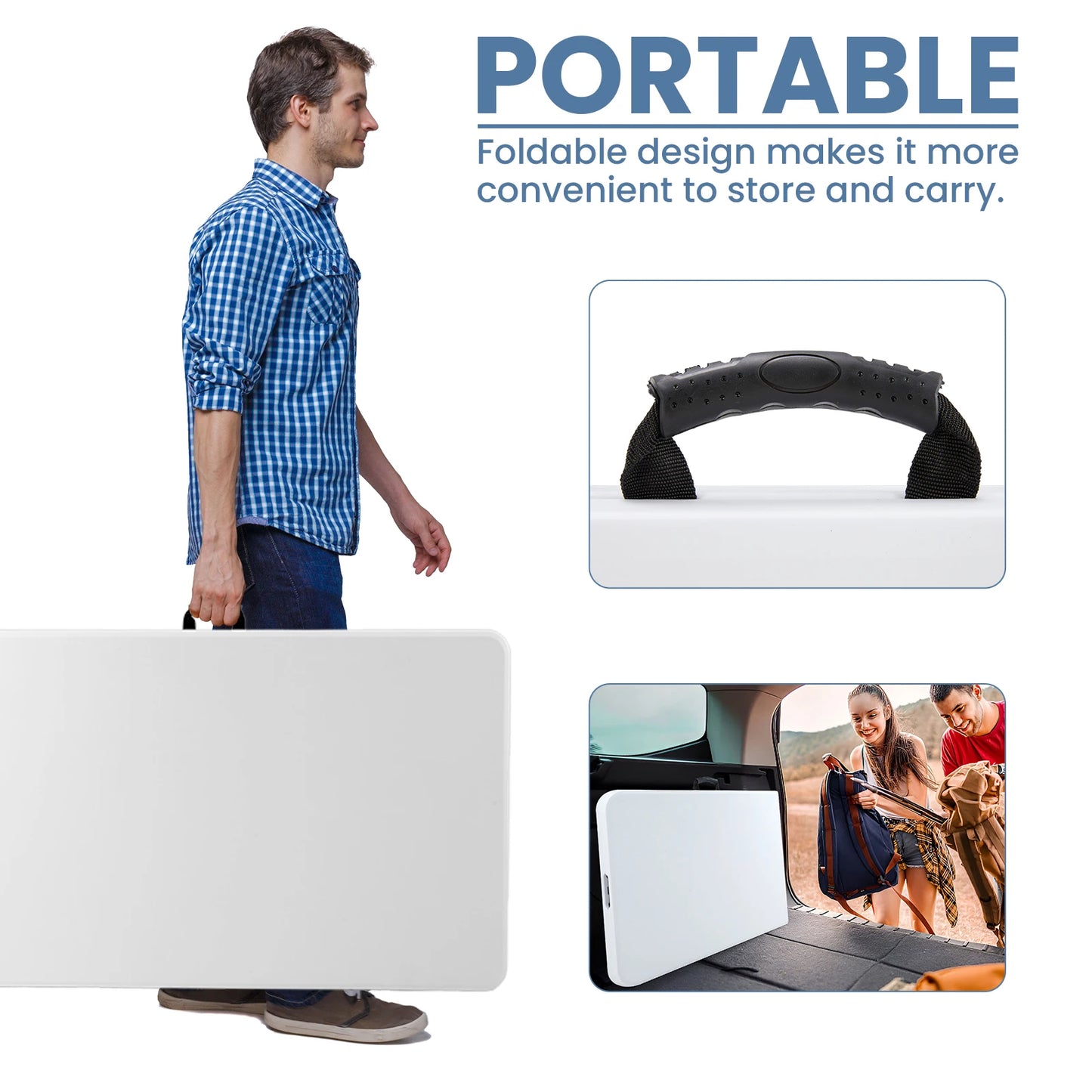 Portable Folding  Table with Carrying Handle