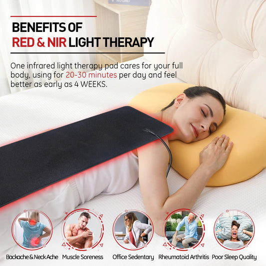 Updated Red Light Heating Pad Muscle Pain, Infrared
