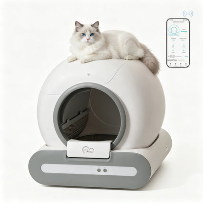 Self-Cleaning Cat Litter Box Suitable for Tofu Litter & Mixed Cat Litter