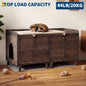 Cat Litter Box Enclosure Furniture, Handwoven Rattan Cat Houses