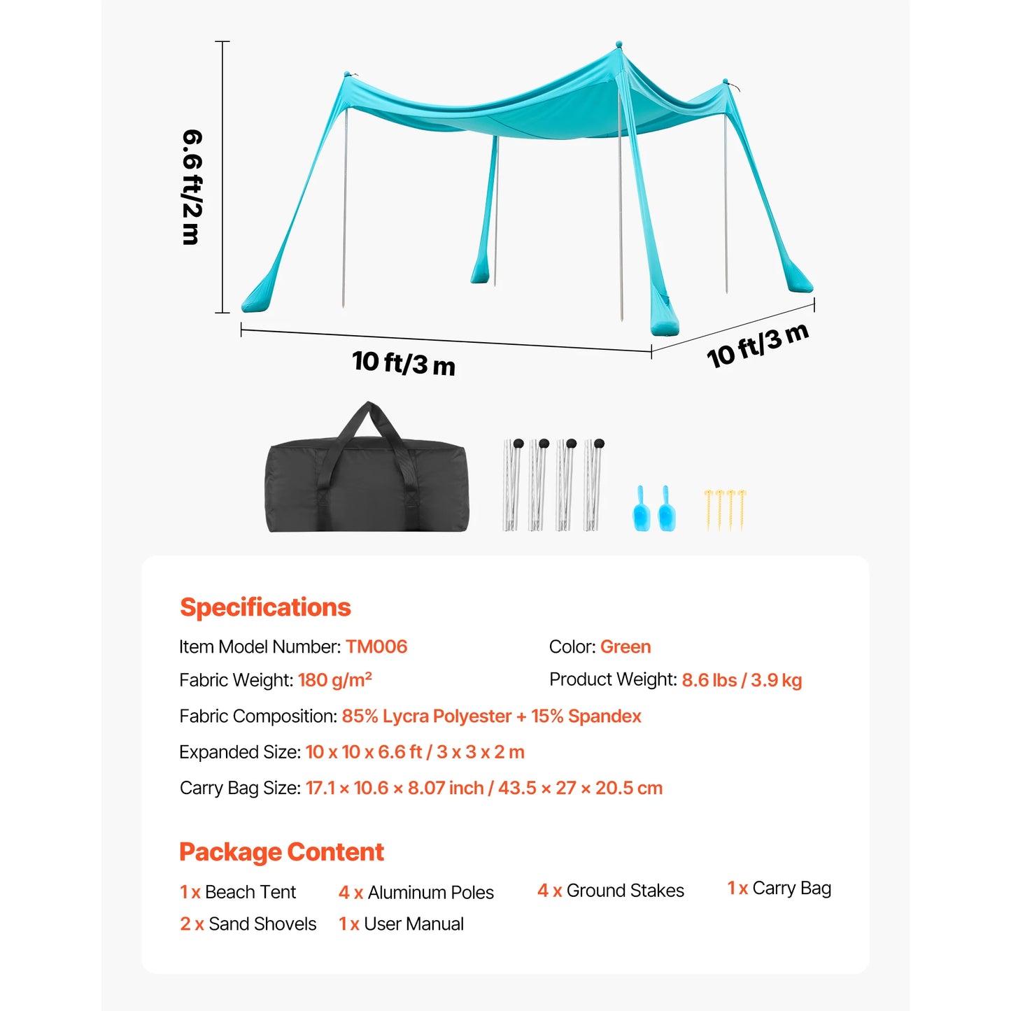 Pop Up Beach Canopy for Family Outings