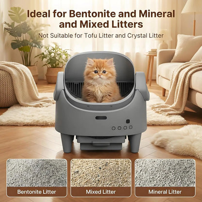 Automatic Cat Litter, Self-Cleaning WiFi App Control