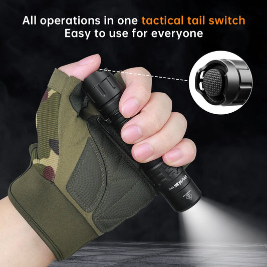 Tactical Flashlight, 2000 Lumens, Rechargeable Battery