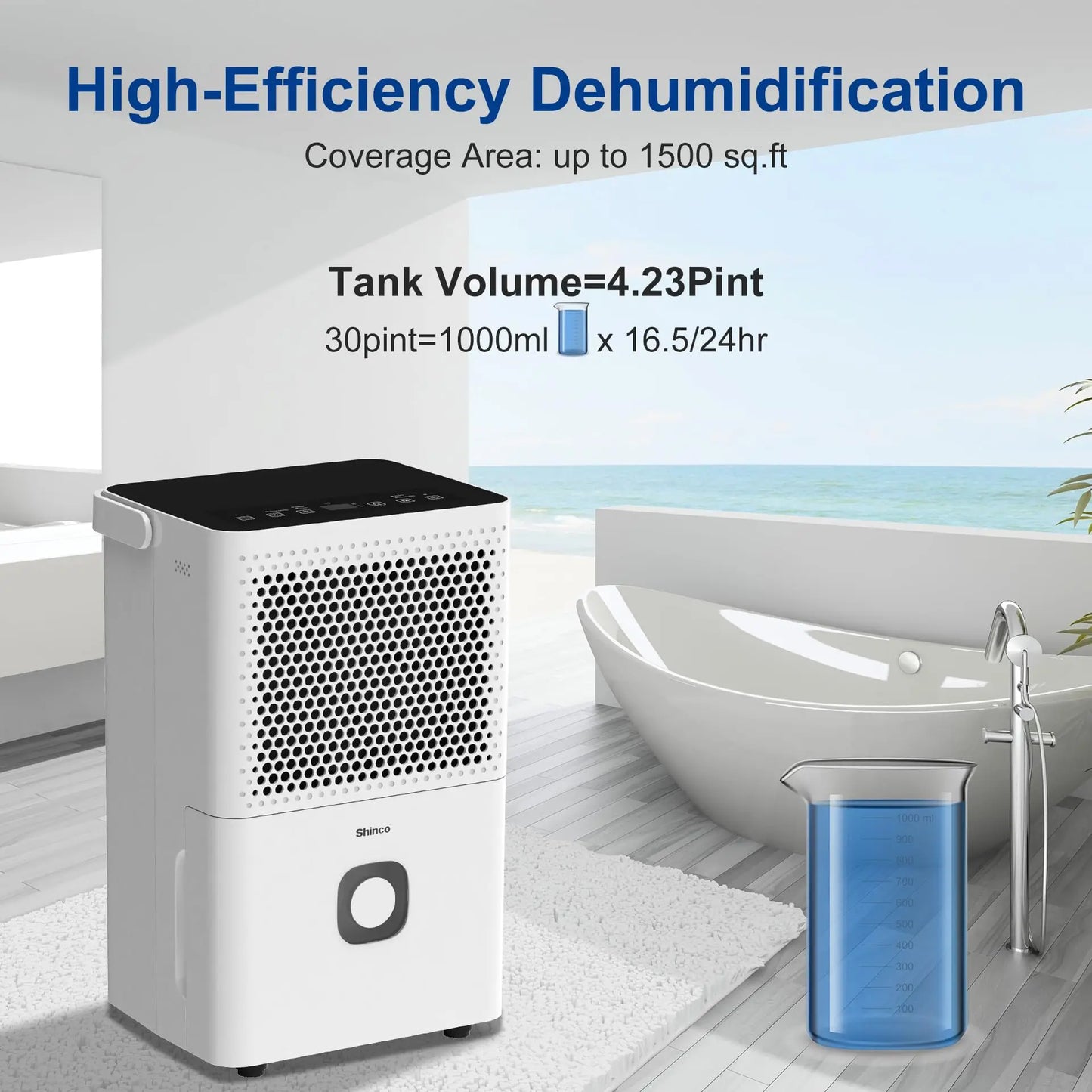 30 Pints Dehumidifier for Home and Basements