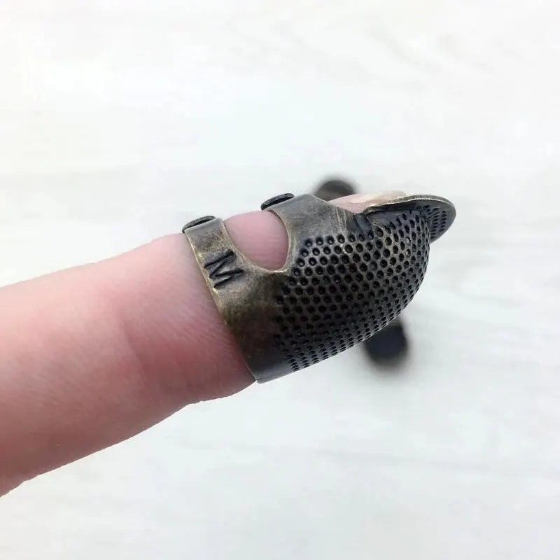 Sewing Thimble,  Vintage Needle