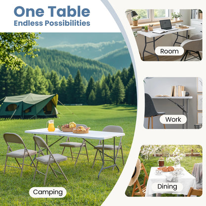 Portable Folding  Table with Carrying Handle