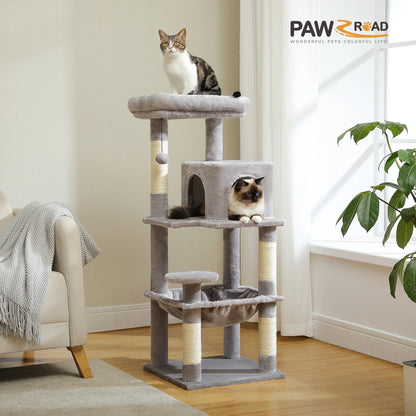 Cat Tower for Large Cats with Large Hammock