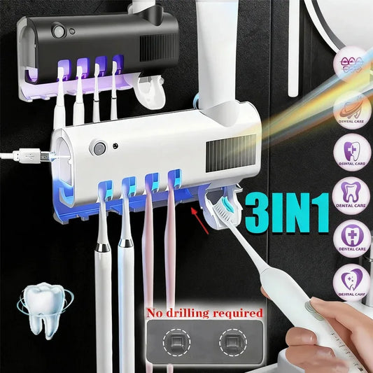 Blue Light Disinfection Toothbrush Holder