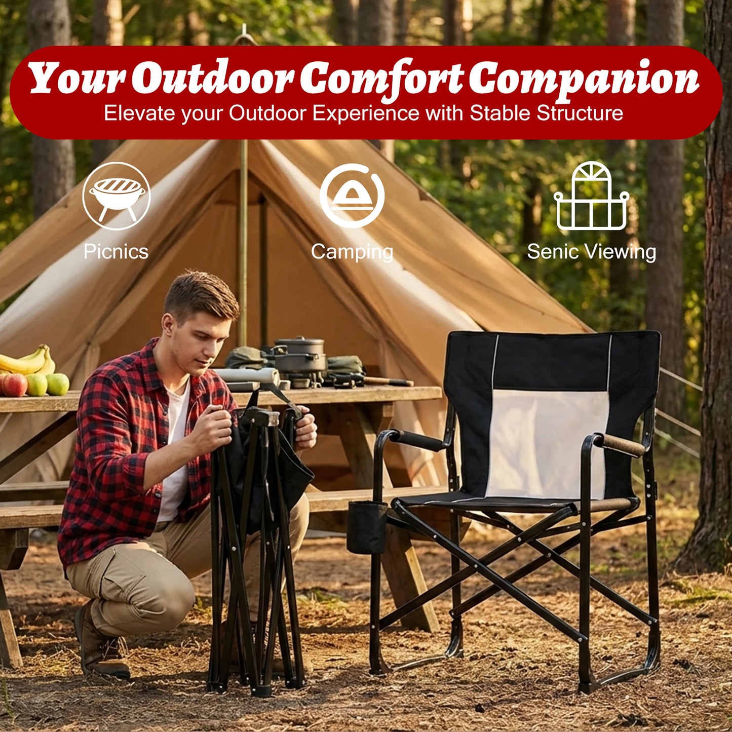 Outdoor Folding Portable Camping Chair