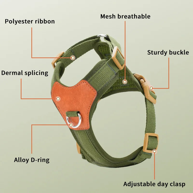 Explosion-proof  vest-style dog chest strap