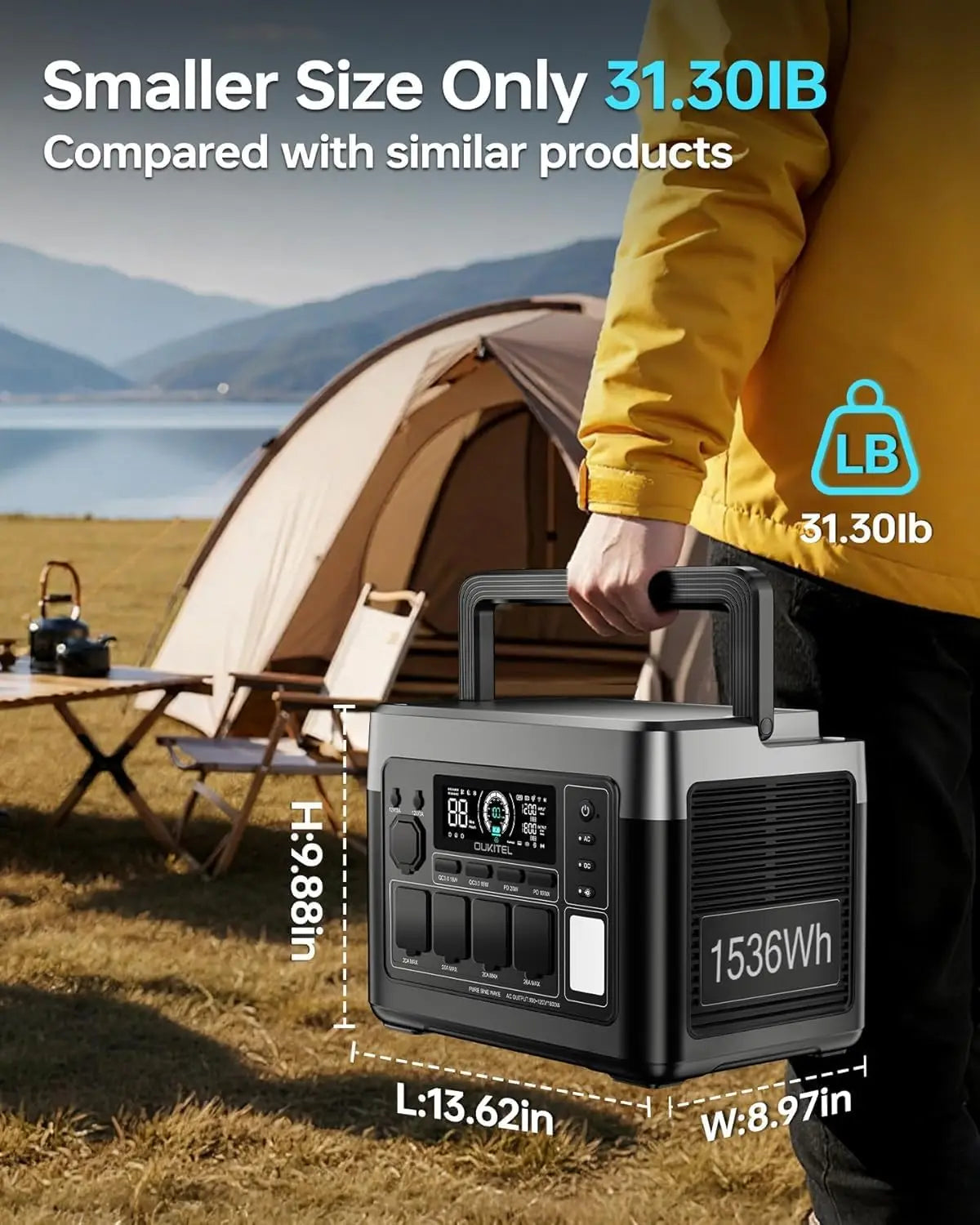 Portable Power Station, Solar Generator, Battery Backup