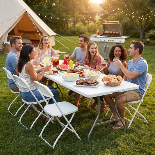 Portable Folding  Table with Carrying Handle
