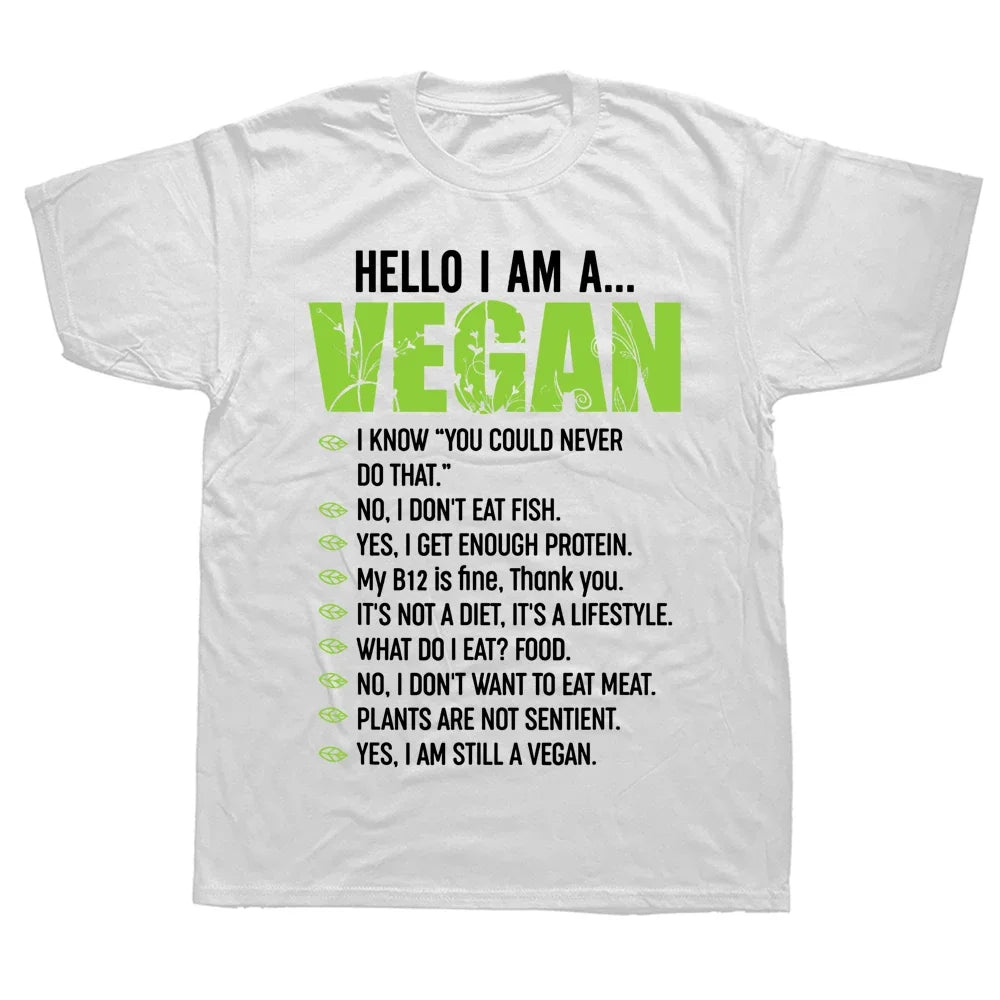 Hello I'm A Vegan T Shirts
