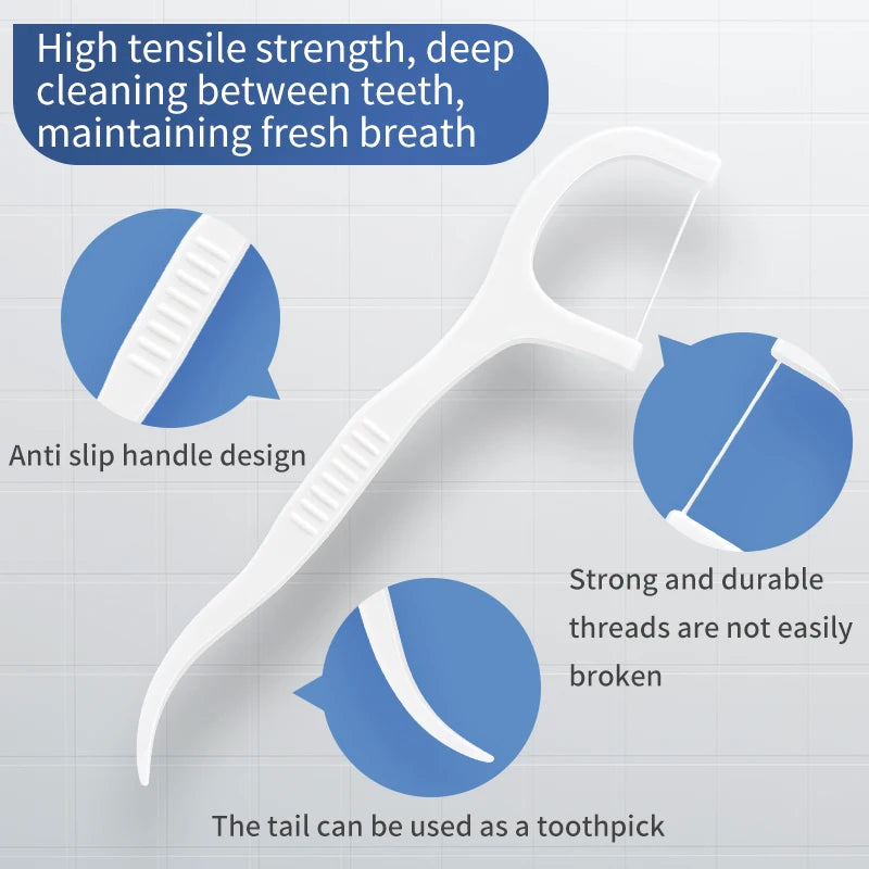 600/300/150/50pcs  Toothpicks,  Floss- Oral Care
