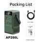CTOLITY 200W Power Station Camping 192Wh Lifepo4 Power Bank 60000mAh Portable Charger Battery Emergency Power USB TYPE-C Port