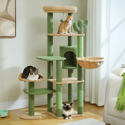 Cat Tree with Scratching Post, Hammock