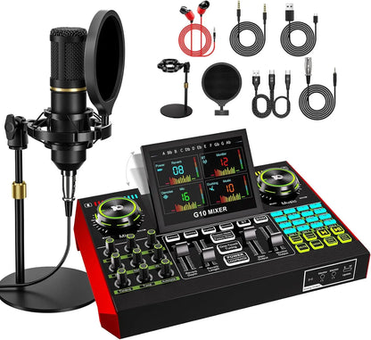 Microphone Bundle Live Sound Audio Mixer Kit