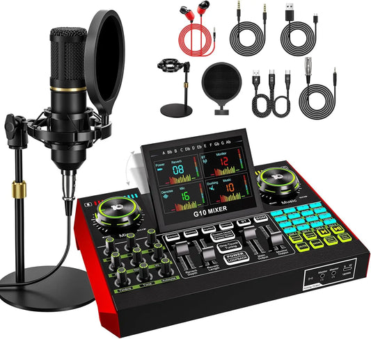 Microphone Bundle Live Sound Audio Mixer Kit