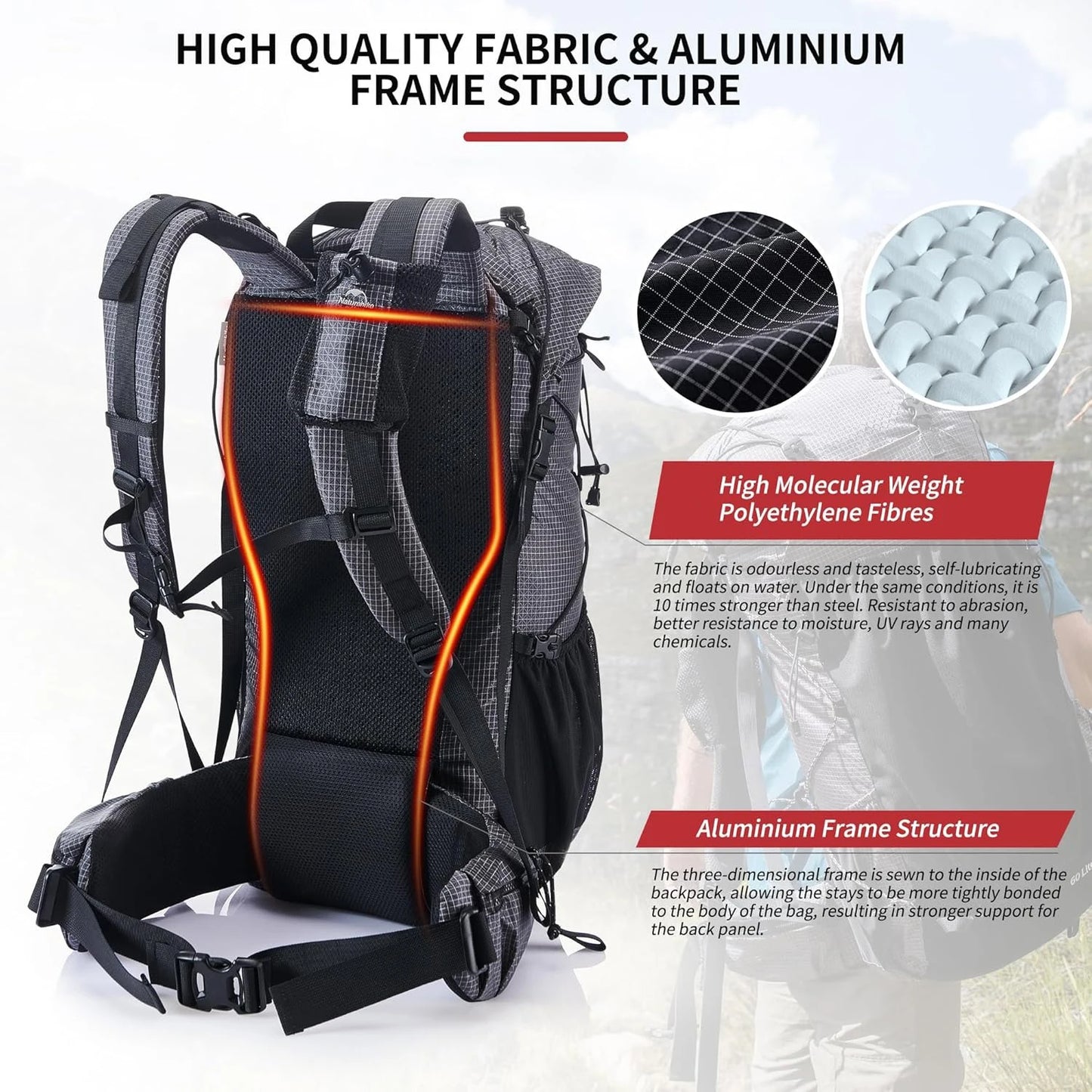 Outdoor Mountain Backpack, Travel Bag With Rain Cover