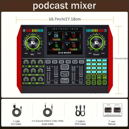 Audio Mixer with Voice Changer for Streaming, Podcasting, Live Recording