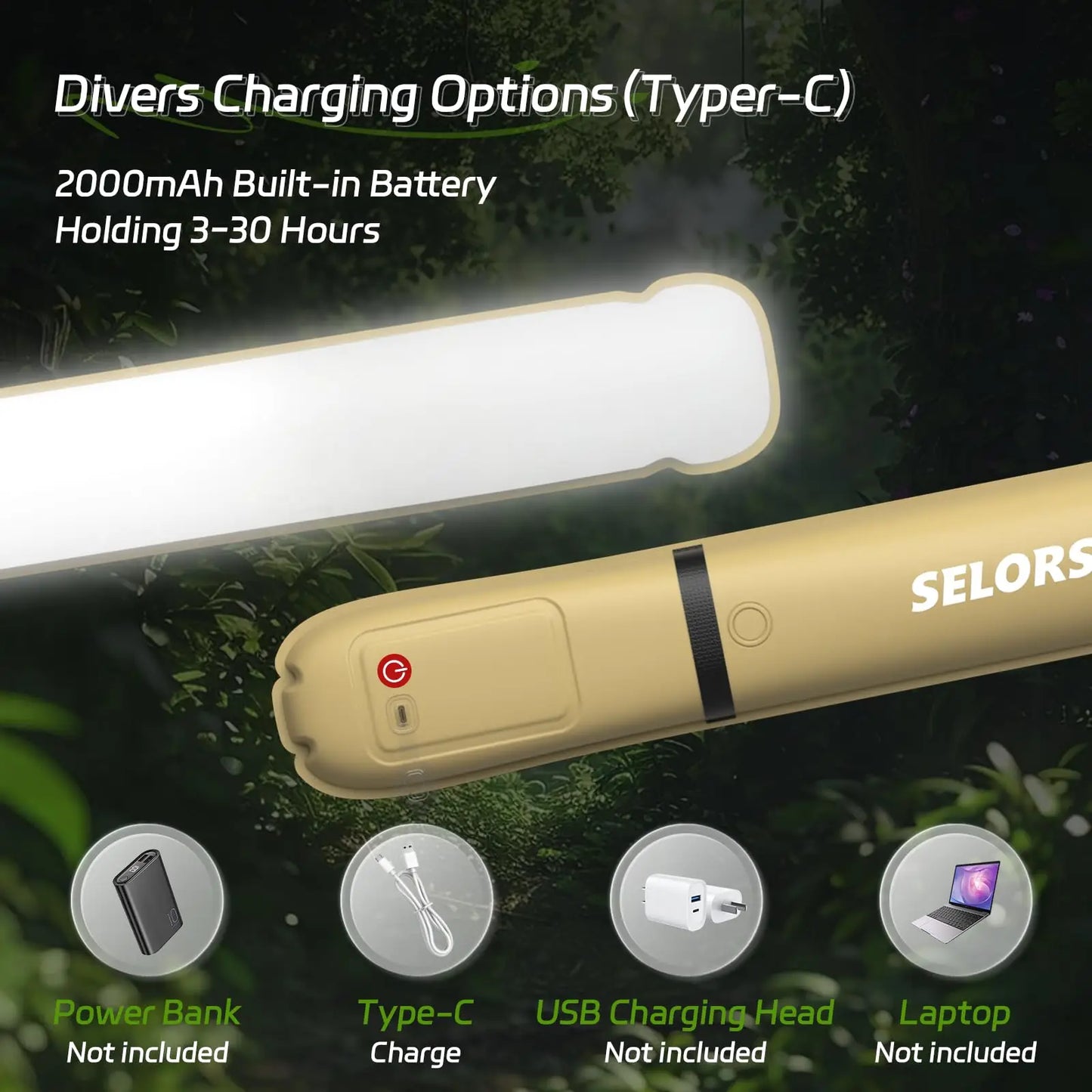 Rechargeable Portable, Camping, Strong Light, Waterproof