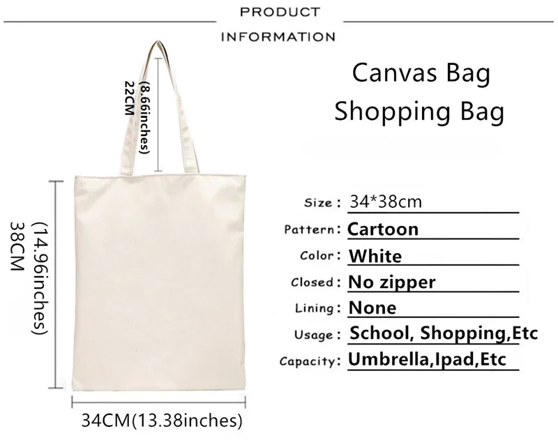 Reusable Shopping Canvas Tote Bags