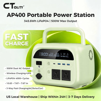 Portable Power Station, Solar Generator , UPS Backup Battery, AC/DC/USB Output for Camping