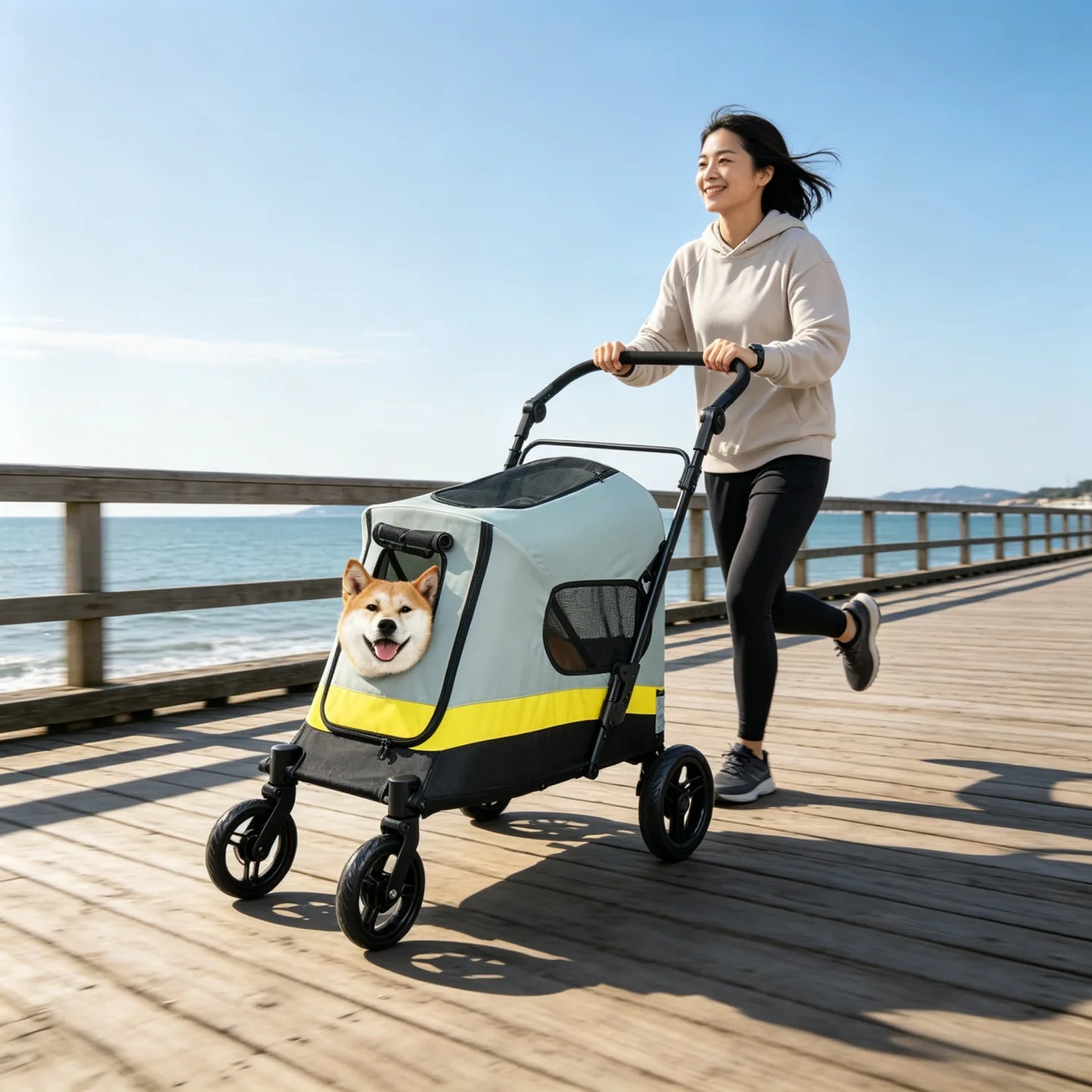 Folding Dog Stroller  Dog Jogger for Small to Large Dogs